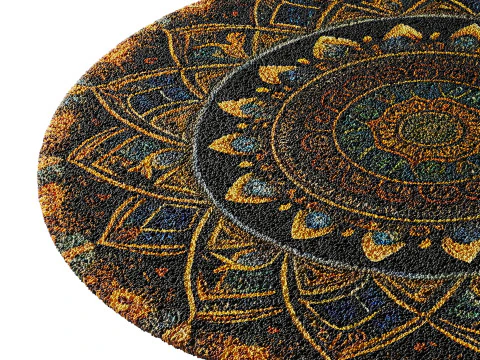 Round carpet 14 3D Model