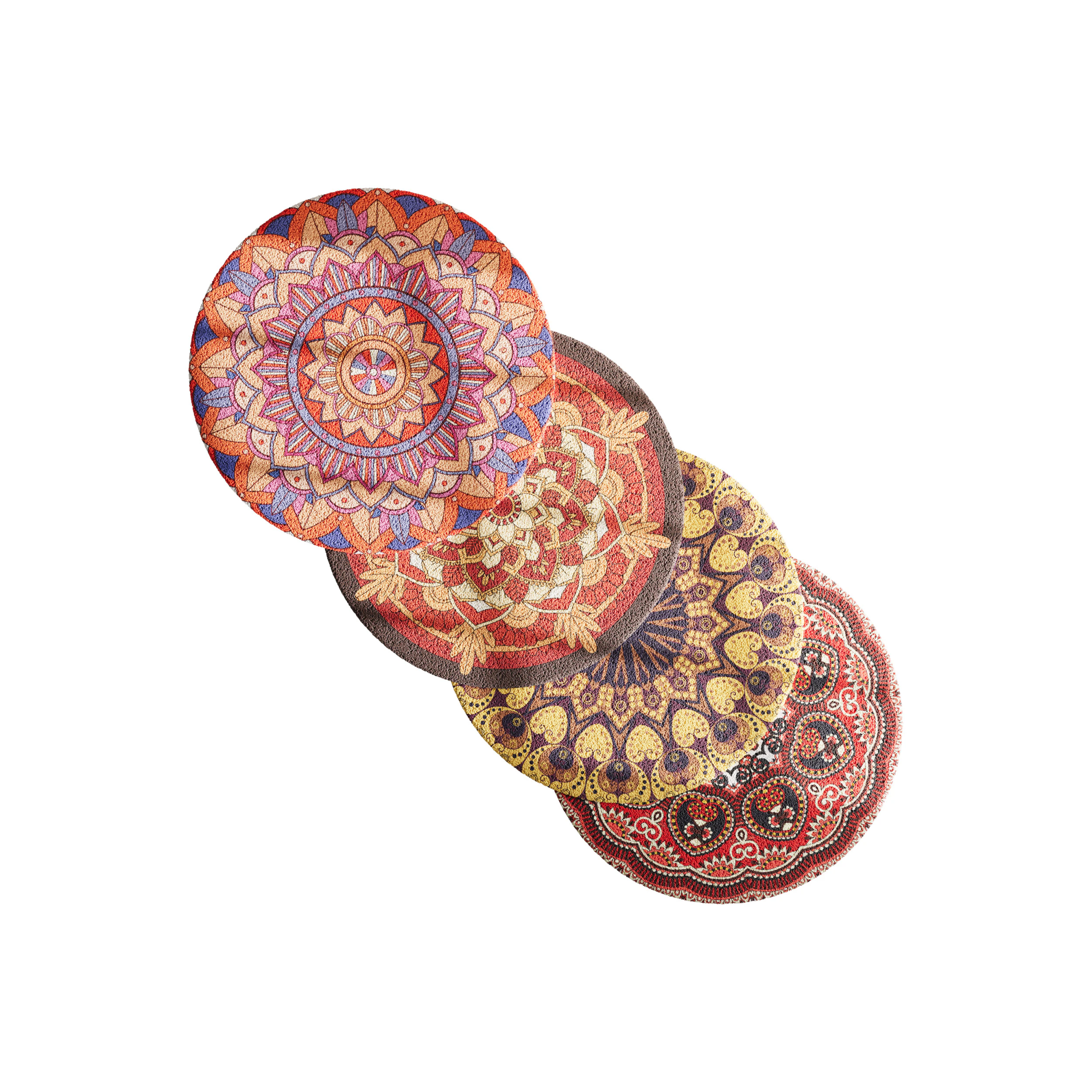 Round carpet 17 3D Model .c4d .max .obj .3ds .fbx .stl .blend 