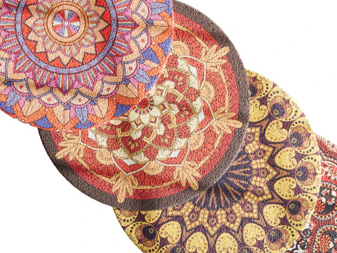 Round carpet 17 3D Model