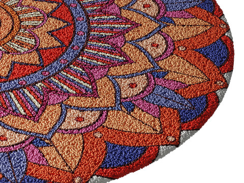 Round carpet 17 3D Модель