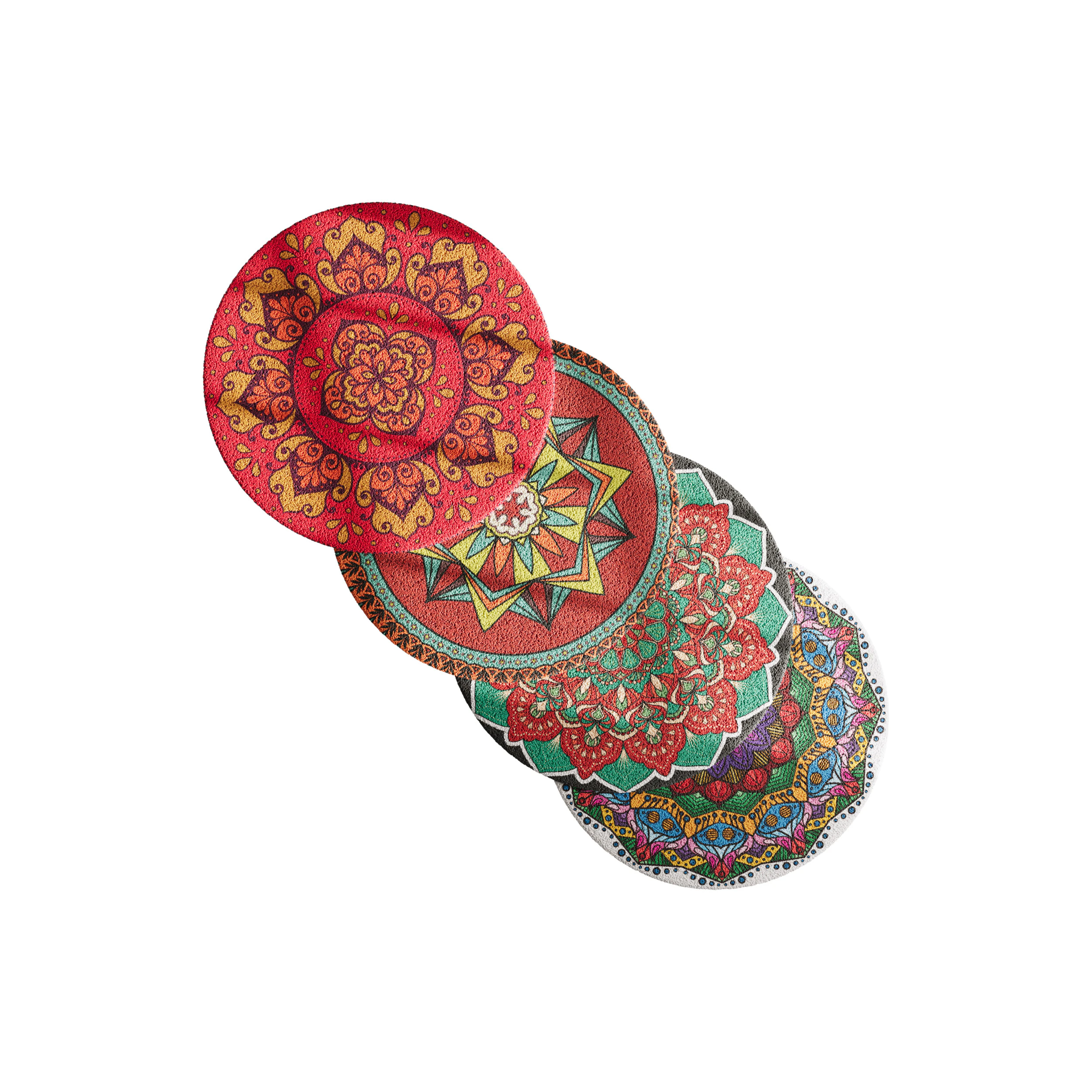 Round carpet 19 3D Model .c4d .max .obj .3ds .fbx .stl .blend 