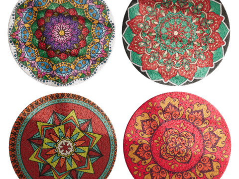 Round carpet 19 Model 3D