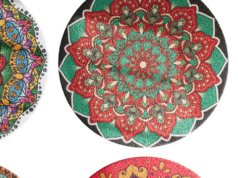 Round carpet 19 Model 3D