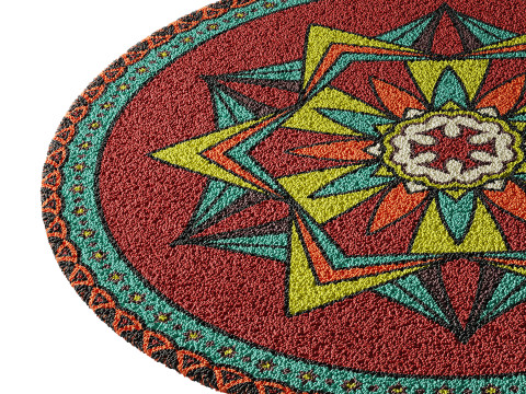 Round carpet 19 Model 3D