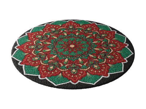 Round carpet 19 Model 3D
