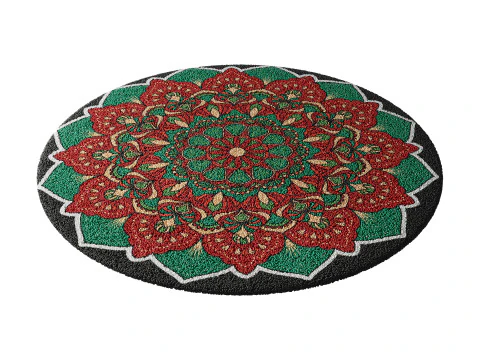 Round carpet 19 3D Model