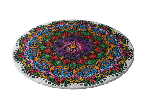 Round carpet 19 Model 3D