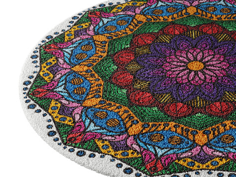 Round carpet 19 Model 3D