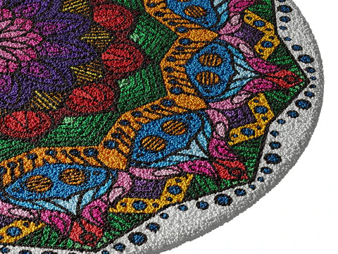 Round carpet 19 3D Model