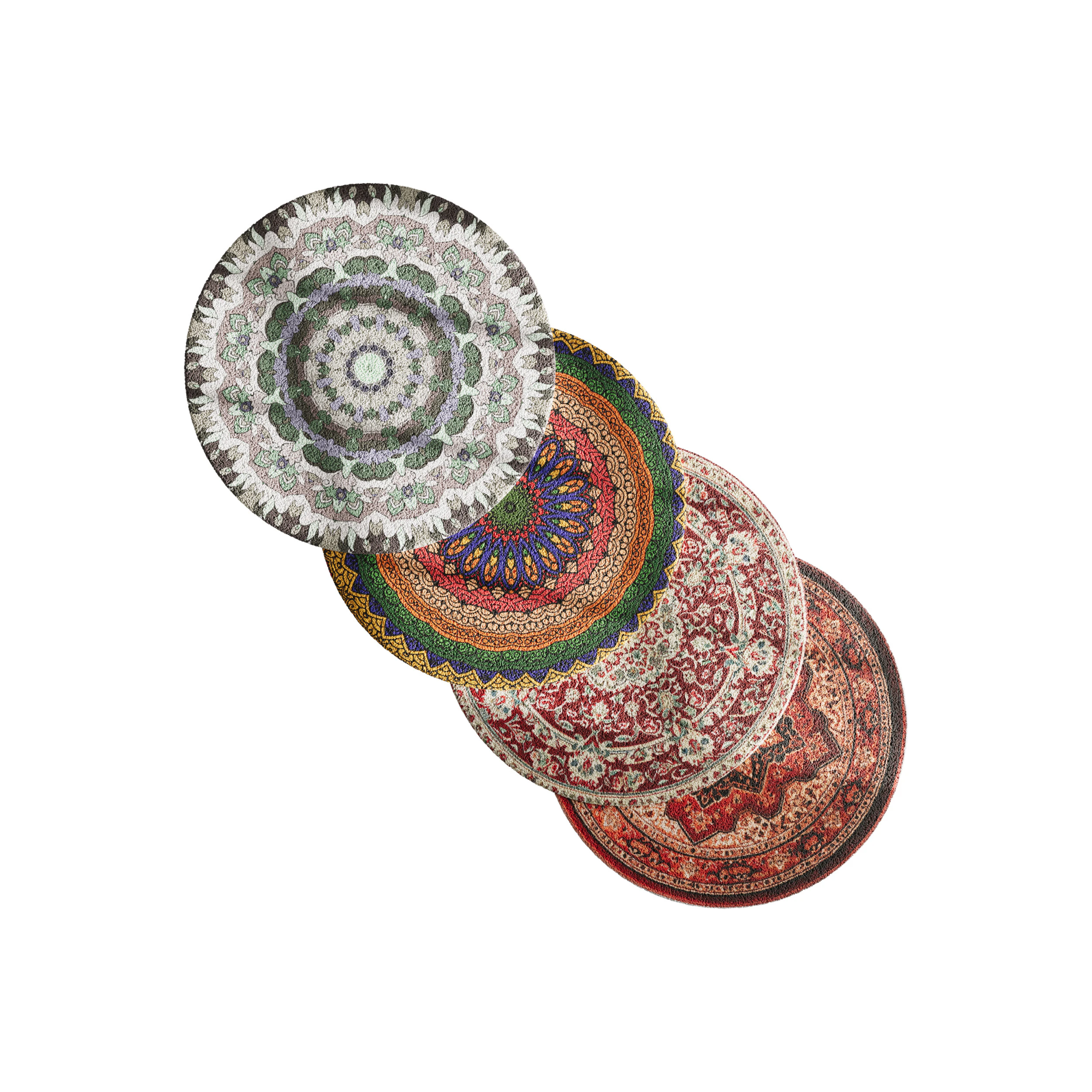 Round carpet 20 3D Model .c4d .max .obj .3ds .fbx .stl .blend 