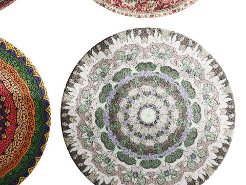 Round carpet 20 3Dモデル