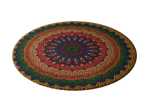 Round carpet 20 3Dモデル