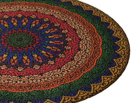 Round carpet 20 3Dモデル