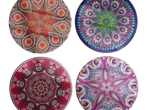 Round carpet 21 Modello 3D