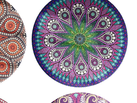 Round carpet 21 Modello 3D