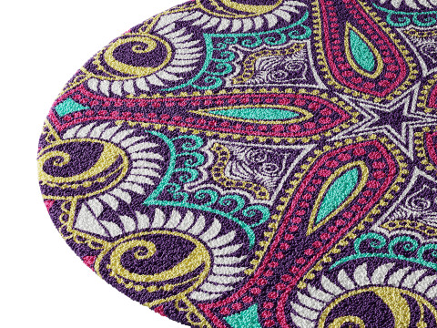 Round carpet 21 Modello 3D