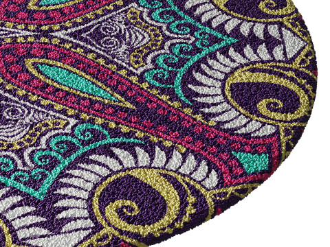 Round carpet 21 Modello 3D