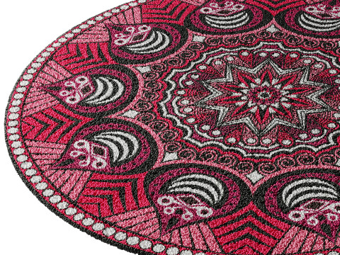 Round carpet 21 Modello 3D
