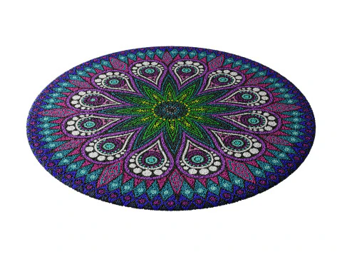 Round carpet 21 3D Model