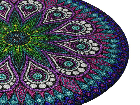 Round carpet 21 Modello 3D