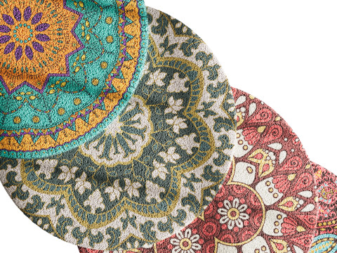 Round carpet 22 Modello 3D