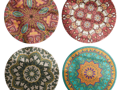 Round carpet 22 Modello 3D