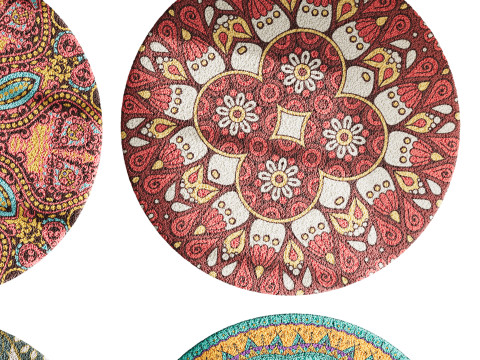 Round carpet 22 Modello 3D