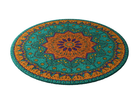 Round carpet 22 Modello 3D
