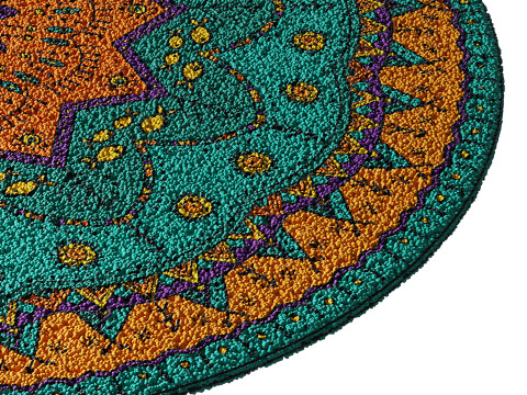 Round carpet 22 Modello 3D