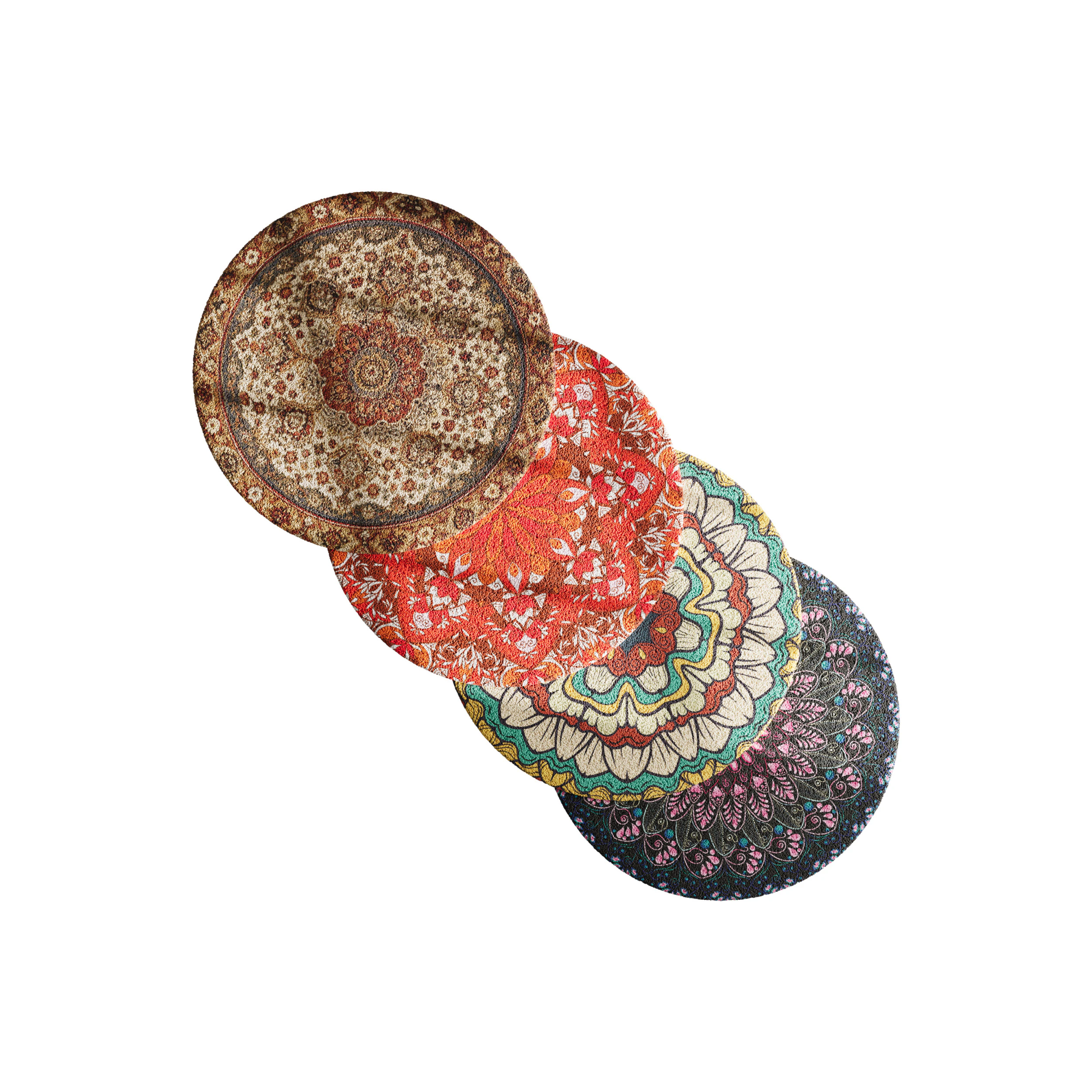 Round carpet 24 3D Model .c4d .max .obj .3ds .fbx .stl .blend