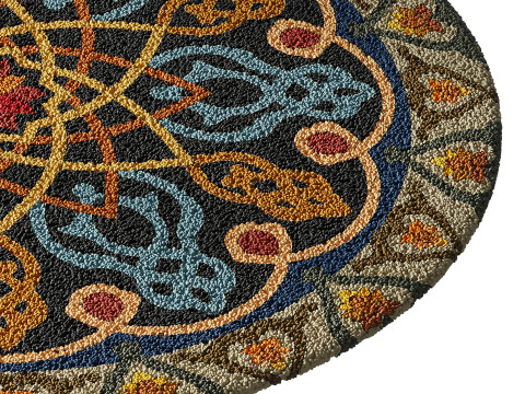 Round carpet 25 3D-Modell