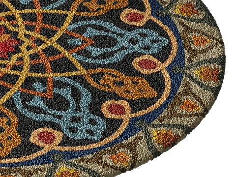 Round carpet 25 3D Model
