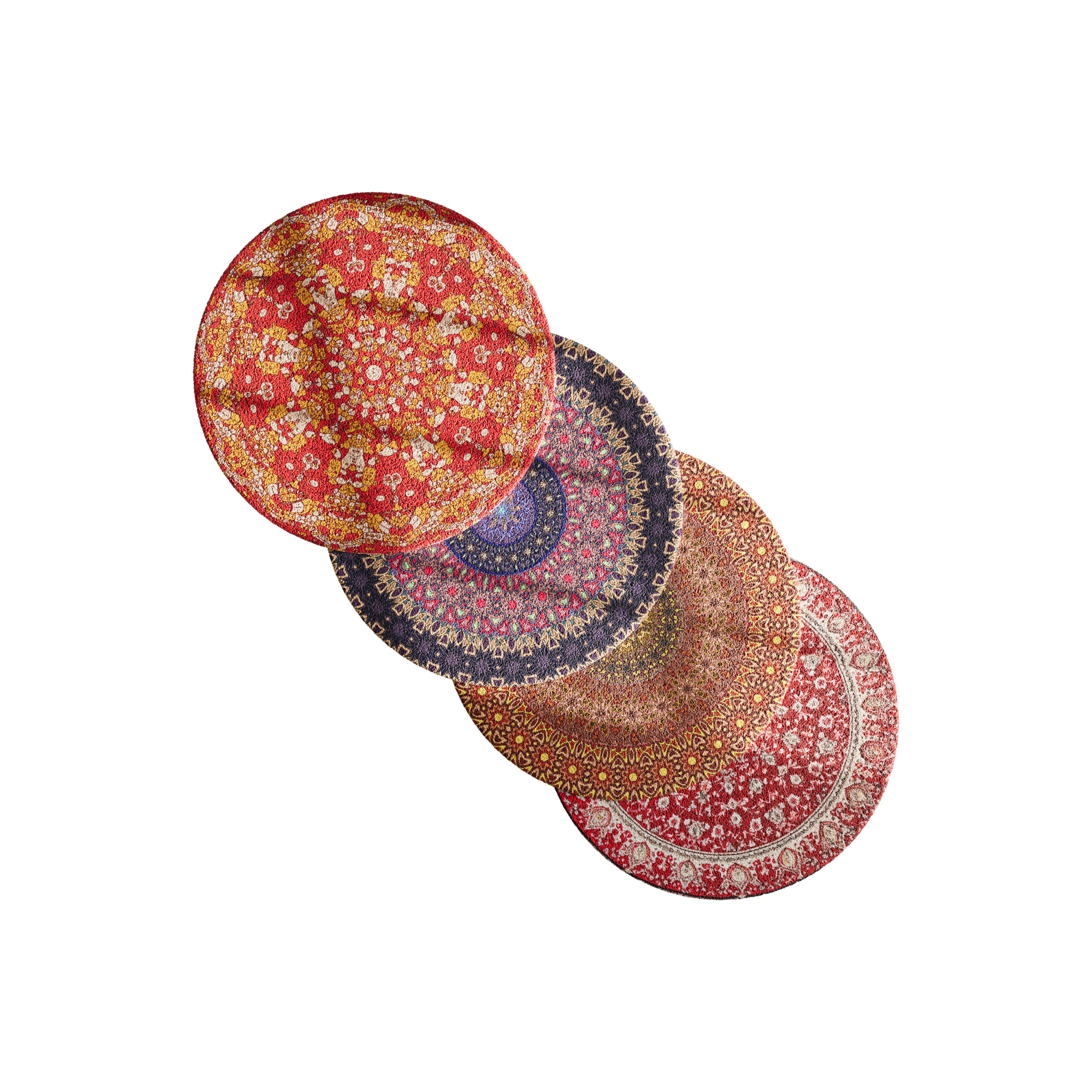 Round carpet 28 3D Model .c4d .max .obj .3ds .fbx .stl .blend 