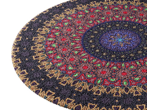 Round carpet 28 3D 模型
