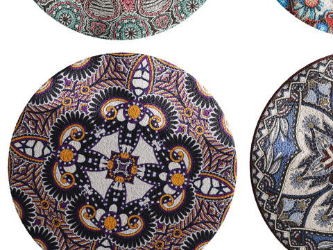 Round carpet 30 3Dモデル