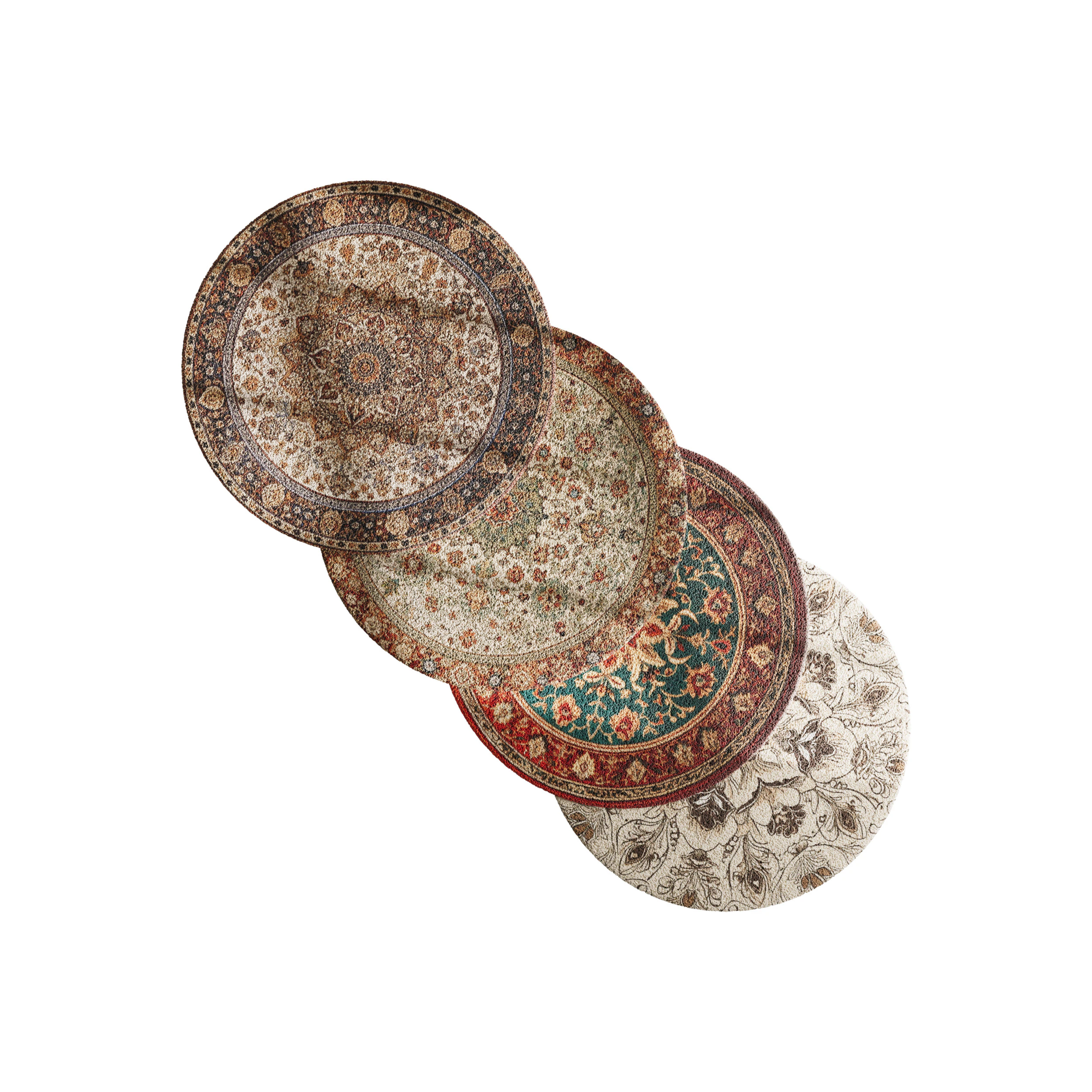 Round carpet 31 3D Model .c4d .max .obj .3ds .fbx .stl .blend 