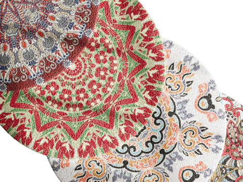 ラウンドカーペット 32 3Dモデル