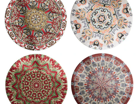 ラウンドカーペット 32 3Dモデル