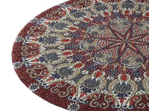 ラウンドカーペット 32 3Dモデル