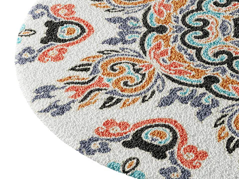 ラウンドカーペット 32 3Dモデル