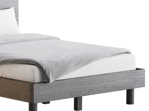 Cama de plataforma em tamanho real Royard Oaktree Modelo 3D