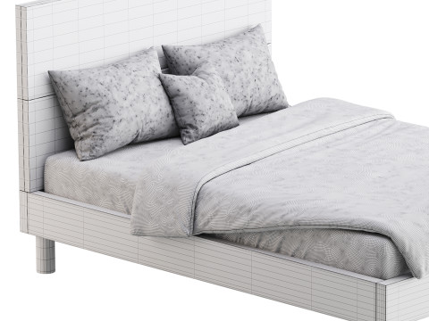 Royard Oaktree Full Size Platform Bed Modelo 3D
