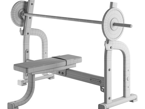 Sierra Olympic Flat Bench Modelo 3D
