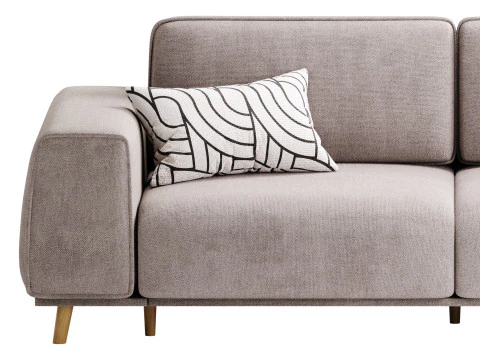 Sofa Laronso Soft Latte 3D Model
