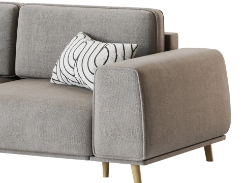 Sofa Laronso Soft Latte 3D Model
