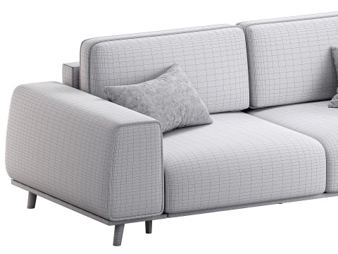 Sofa Laronso Soft Latte 3D Model