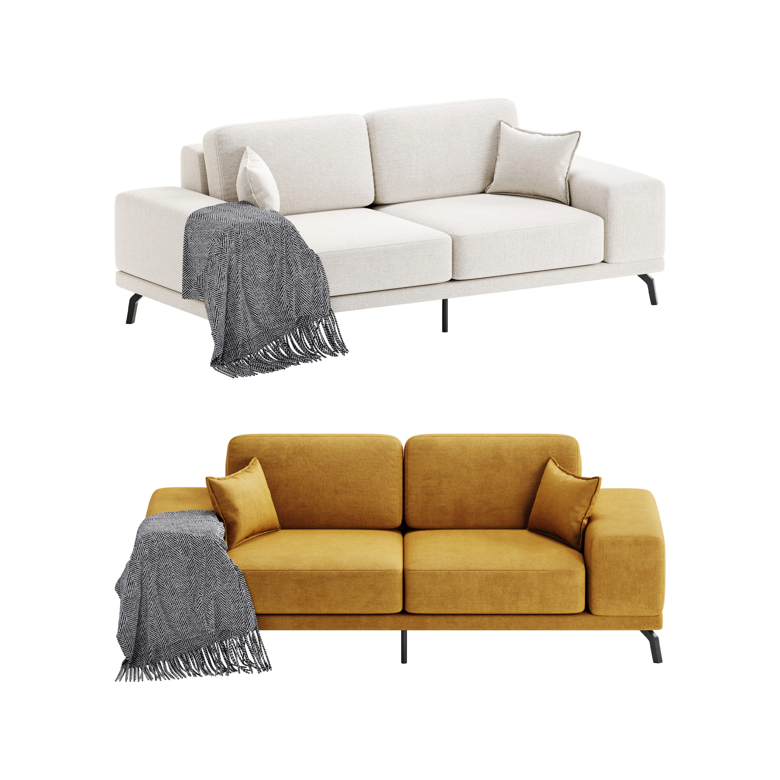 Sofa Ron 3D Model .c4d .max .obj .3ds .fbx .stl .blend 