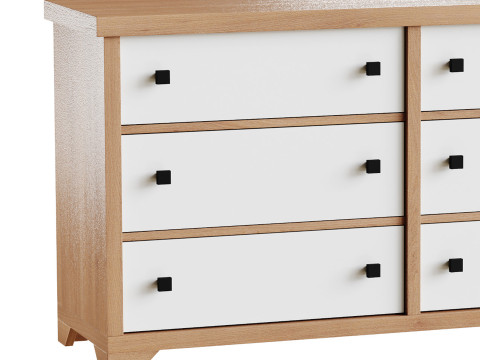 Sumatra 6-Drawer Dresser 3D Model