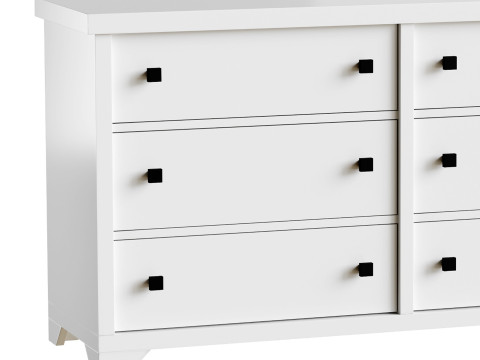 Sumatra 6-Drawer Dresser 3D Model