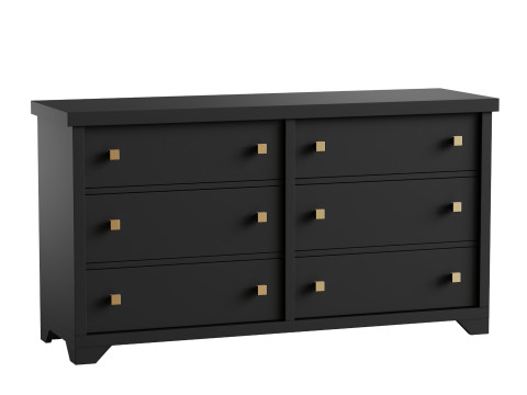 Sumatra 6-Drawer Dresser 3D Model